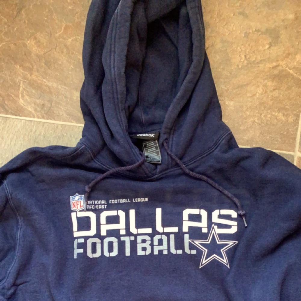 NFL Reebok Dallas Cowboys Men’s Navy Pullover Hoodie - XL